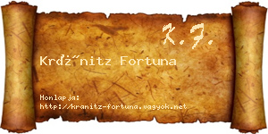 Kránitz Fortuna névjegykártya